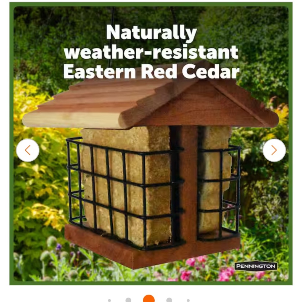 NWT Pennington Cedar Suet Feeding Station set of 2 - Picture 7 of 13